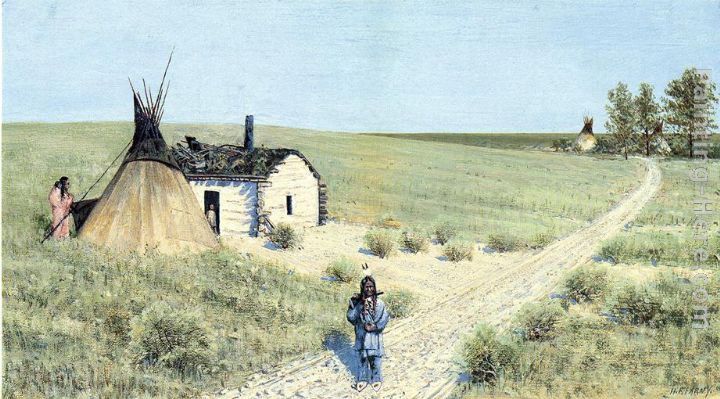 Fort Totten Trail painting - Henry Farny Fort Totten Trail art painting
